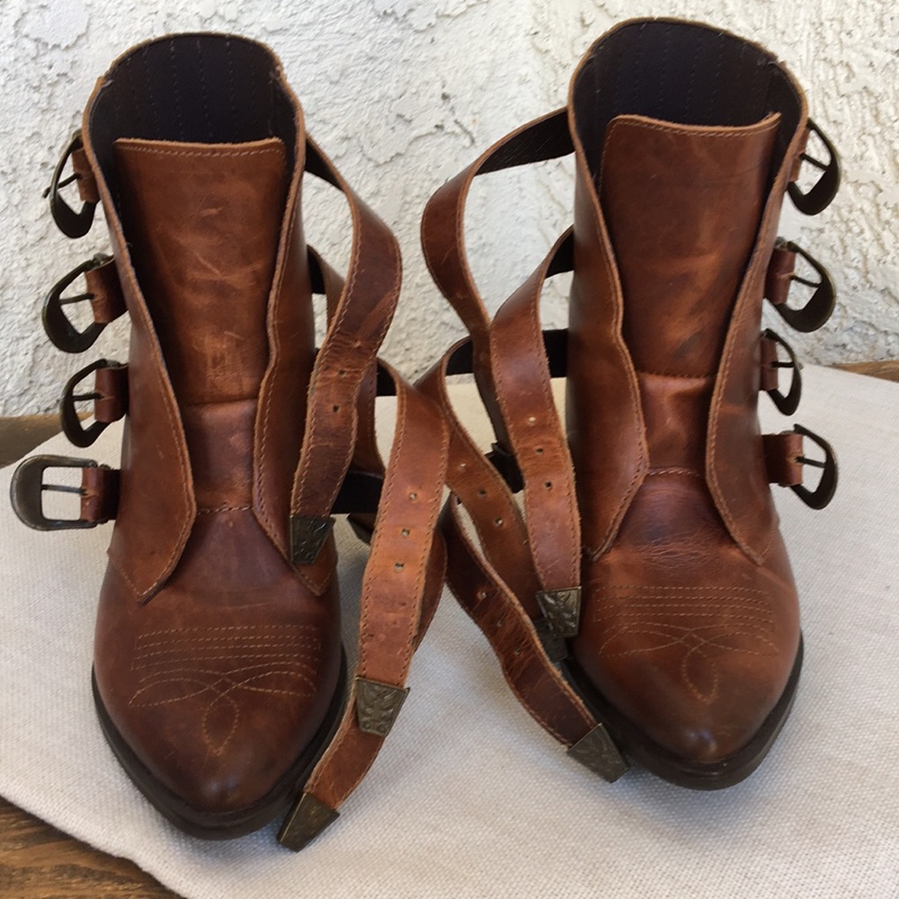 Steve Madden Leather Prairie Boots Fits 8.5 9 - Picture 11 of 12